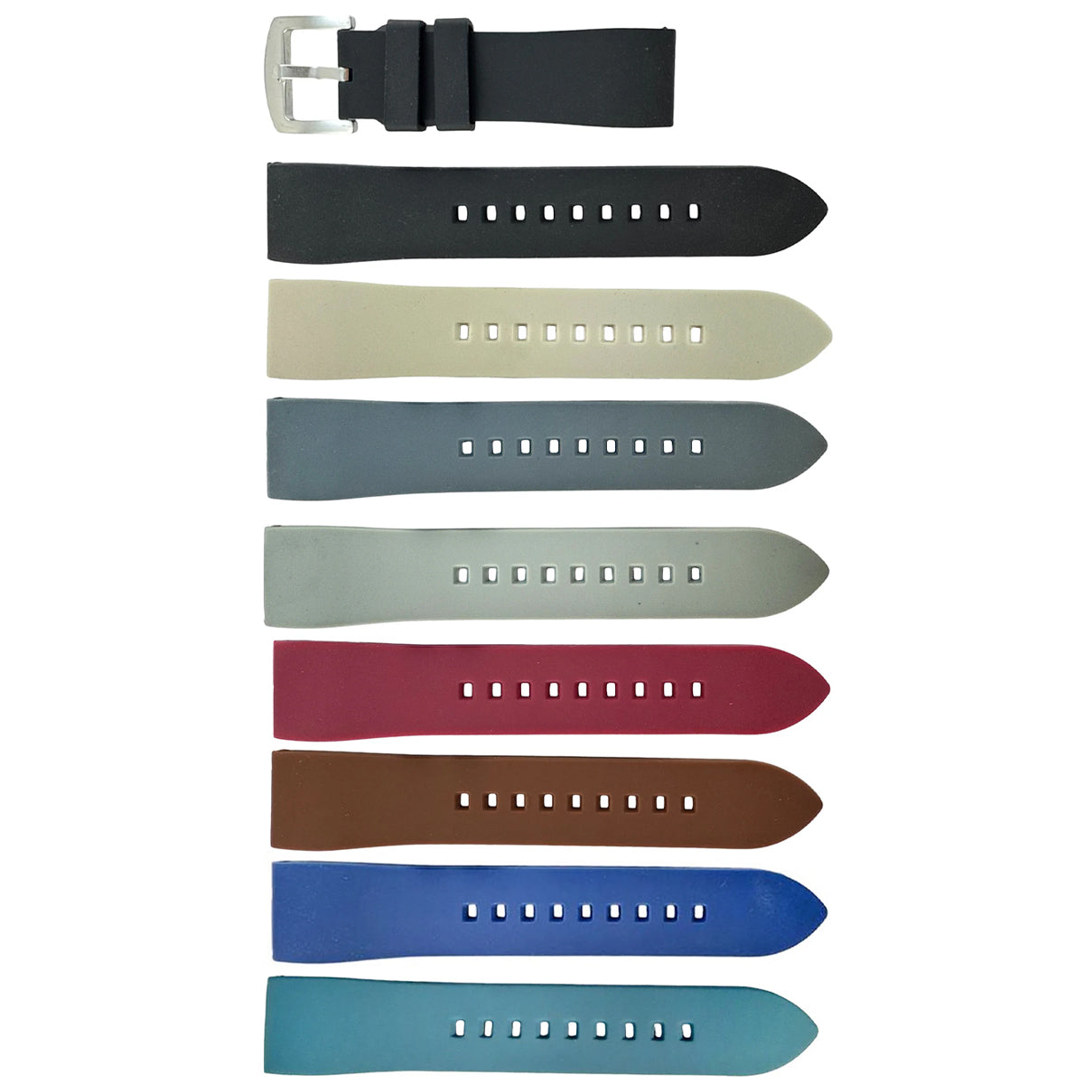 Silicone Quick Release Compatible Fashion Straps for Popular Watches (22mm)