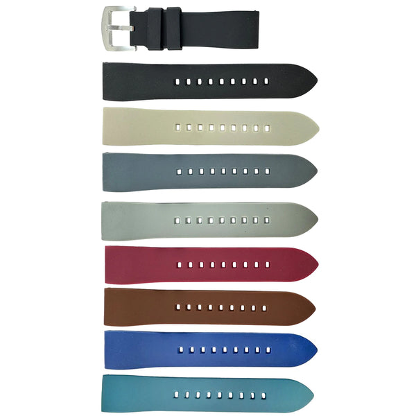 Silicone Quick Release Compatible Fashion Straps for Popular Watches (22mm)