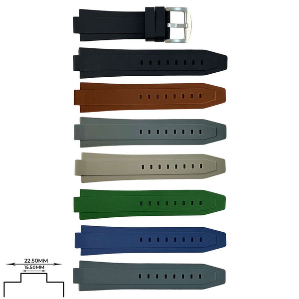 Genuine Silicone Sports Straps (22.5mm) Notch 15.5mm