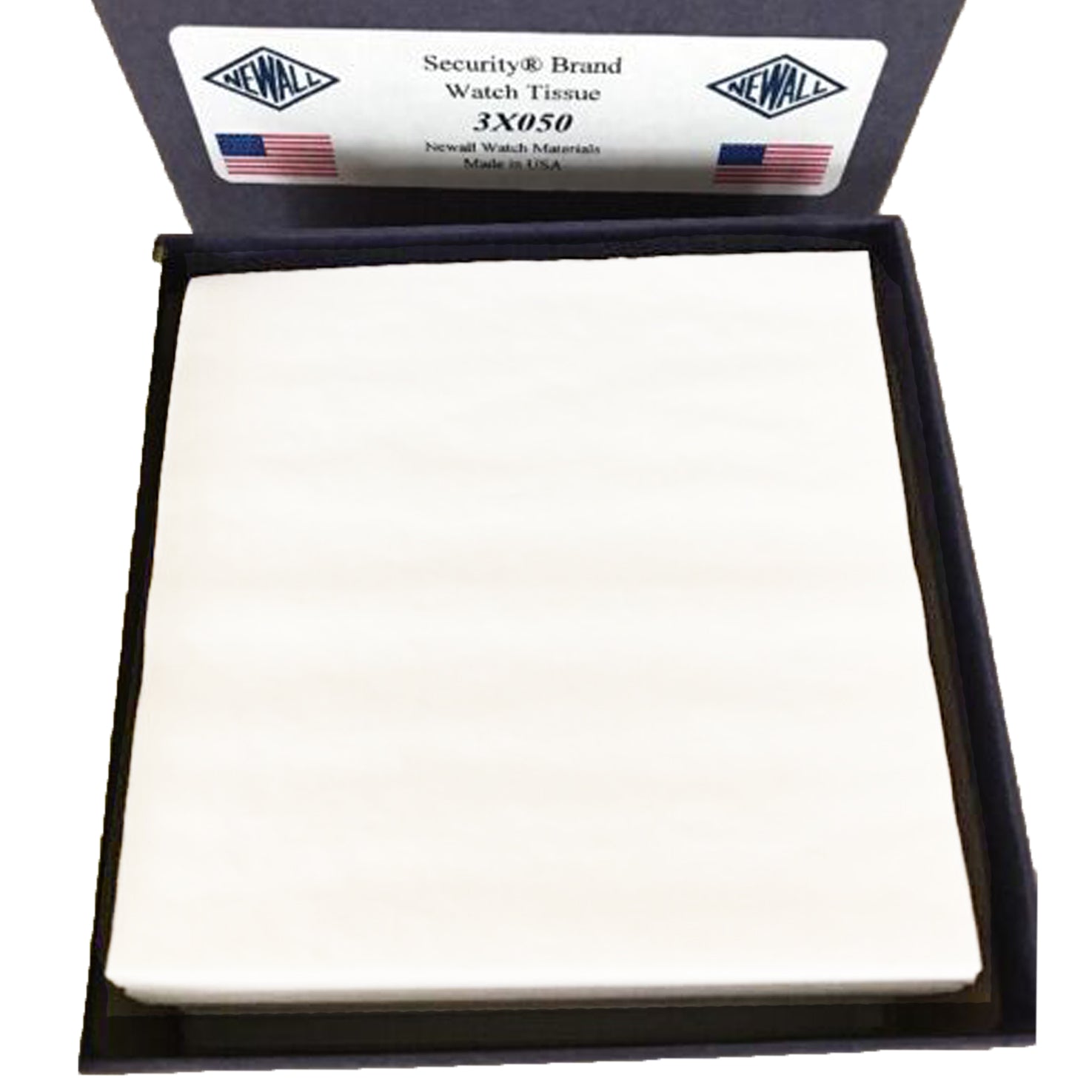 USA Made Newall Security Brand Lintless Anti Tarnish Watch Tissue 3X050 (Box 4x4 Sheets)