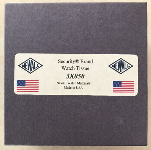 USA Made Newall Security Brand Lintless Anti Tarnish Watch Tissue 3X050 (Box 4x4 Sheets)