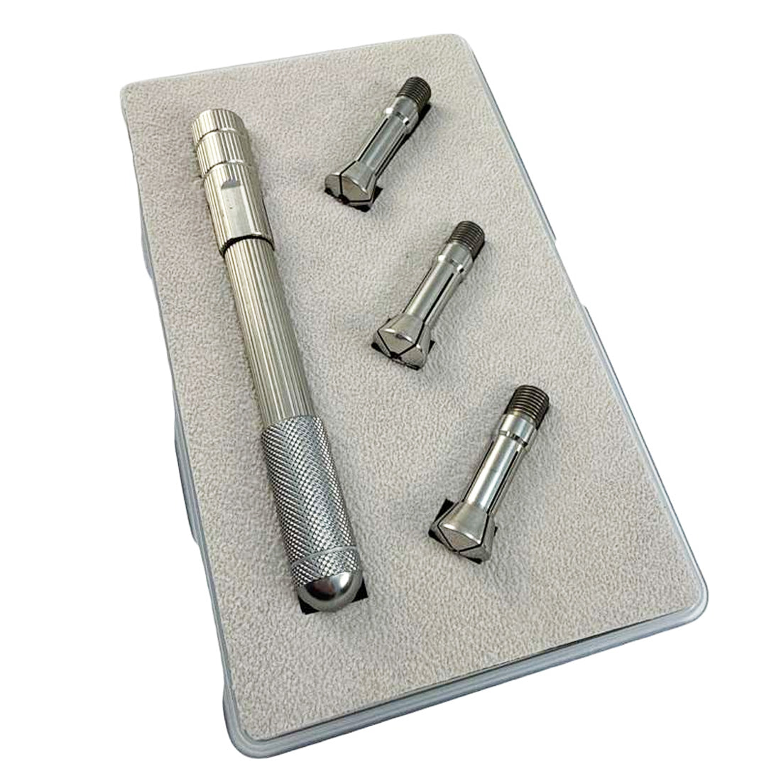 High Quality Pin Vise with Set of 4 Collets (0.8mm, 1.3mm, 2.4mm, 2.8mm)