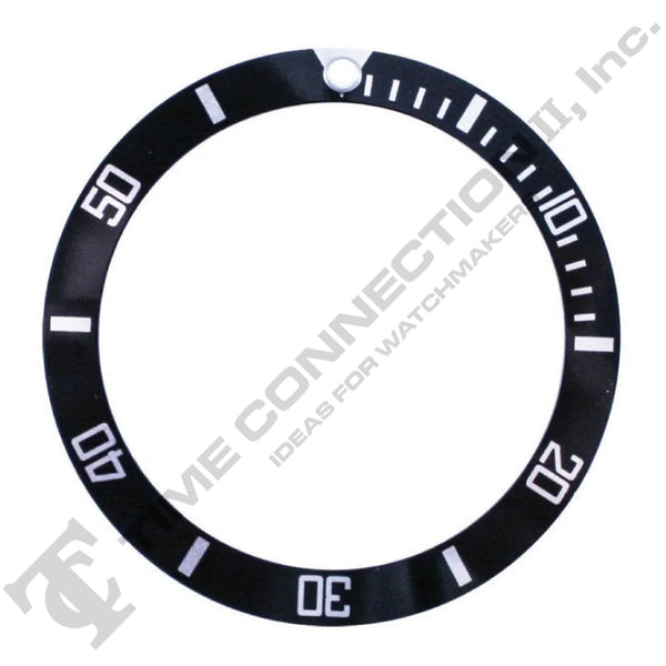 315-16660-81 Bezel Insert (Black/Silver) to Fit Rolex Sea-Dweller Sapphire Model
