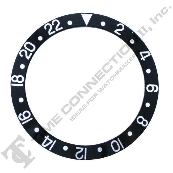 315-16750-1 Bezel Insert (Black/Silver) to Fit Rolex GMT Plastic Model