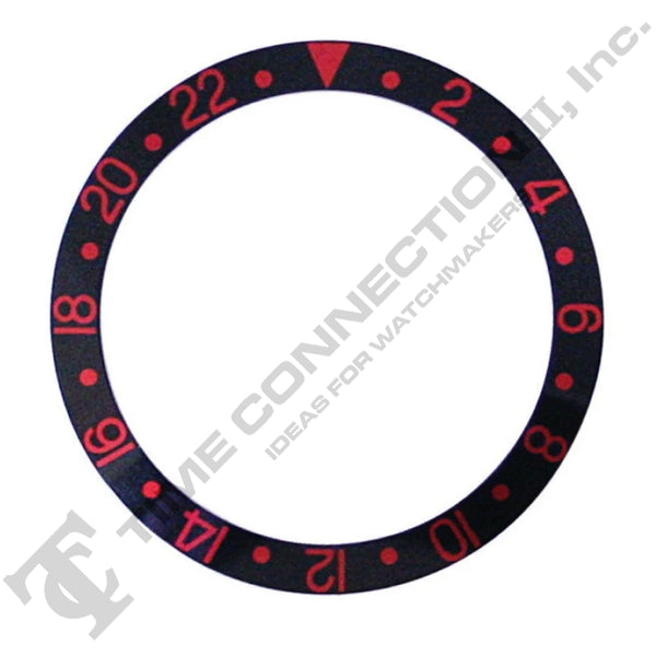 315-167000 Bezel Insert (Black/Red) to Fit Rolex GMT Sapphire model