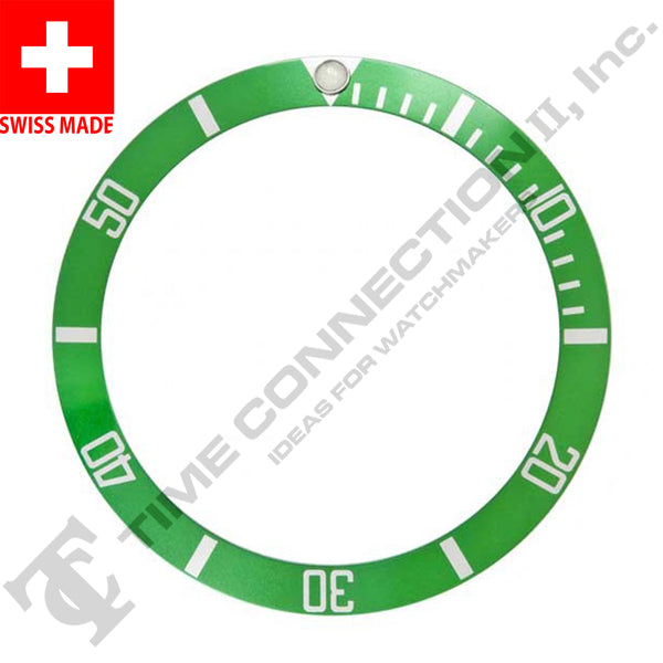 Swiss Made 315-16800 Bezel Insert (Green/Silver) to Fit Rolex Sub Sapphire Model