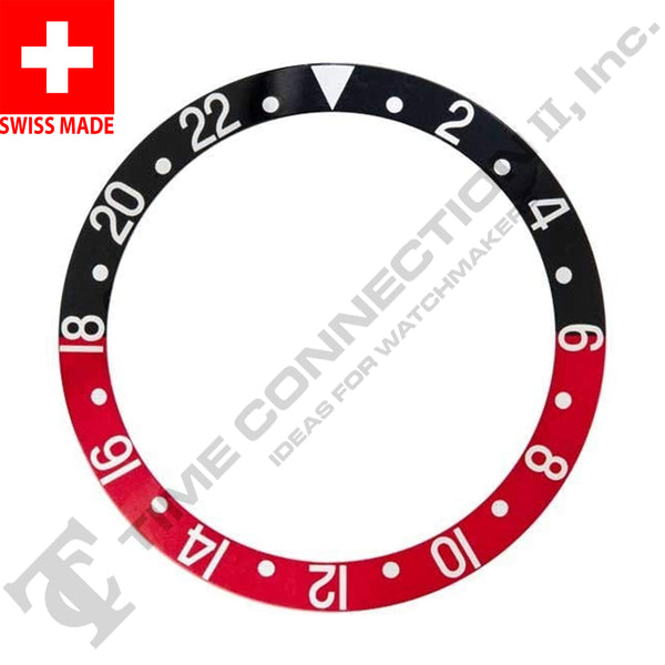 Swiss Made 315-16760-7 Bezel Insert (Black/Red) Coke to fit Rolex GMT Sapphire Model