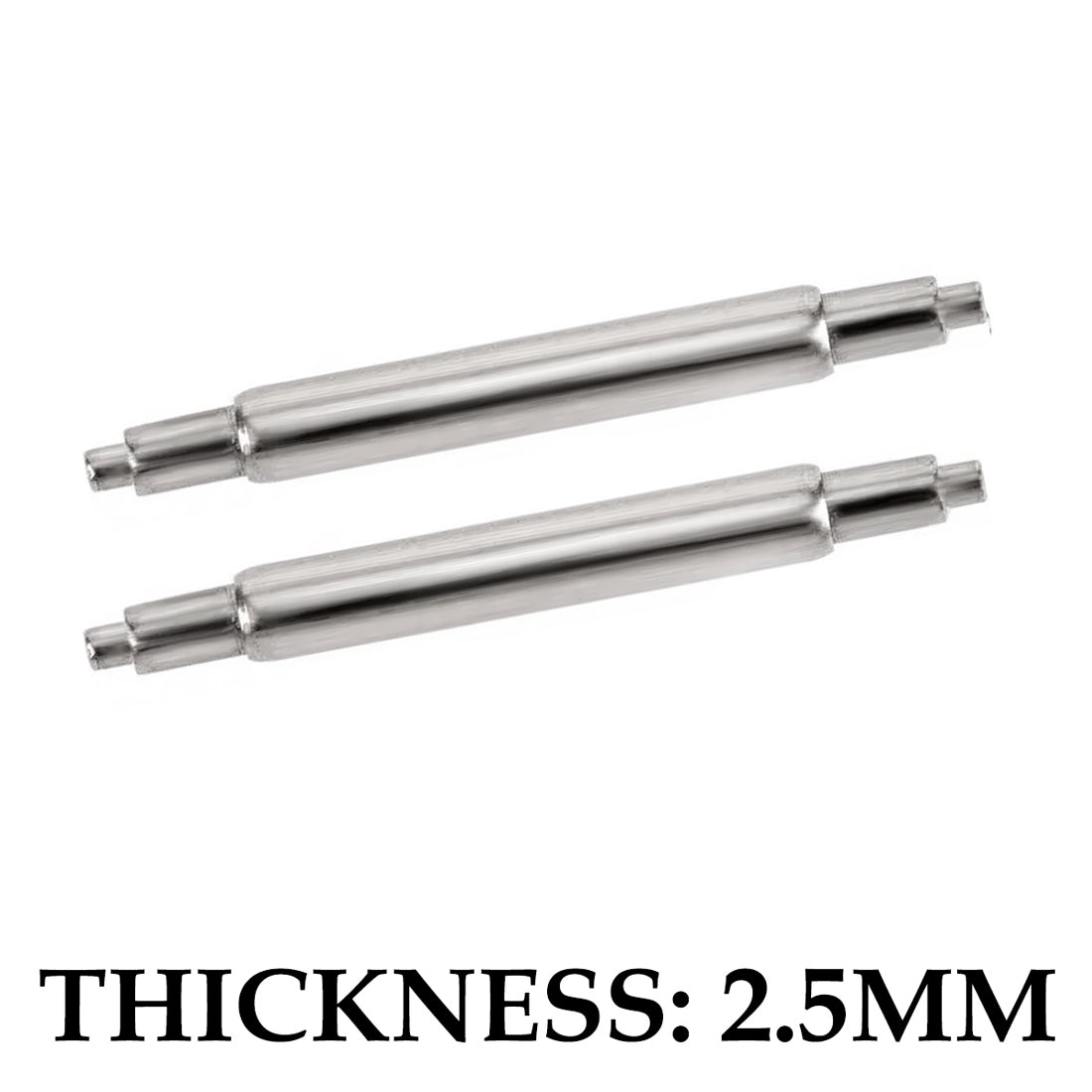 2.5mm Thickness Stainless Steel Fat Spring Bars for Seiko Divers Watch Strap (Pack of 2)