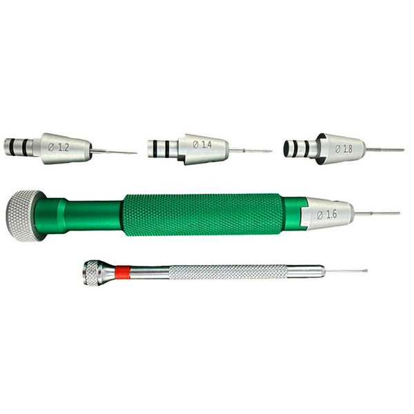 Screwdriver Set for Rolex Watches With Interchangeable Tips (1.2mm - 1.8mm)