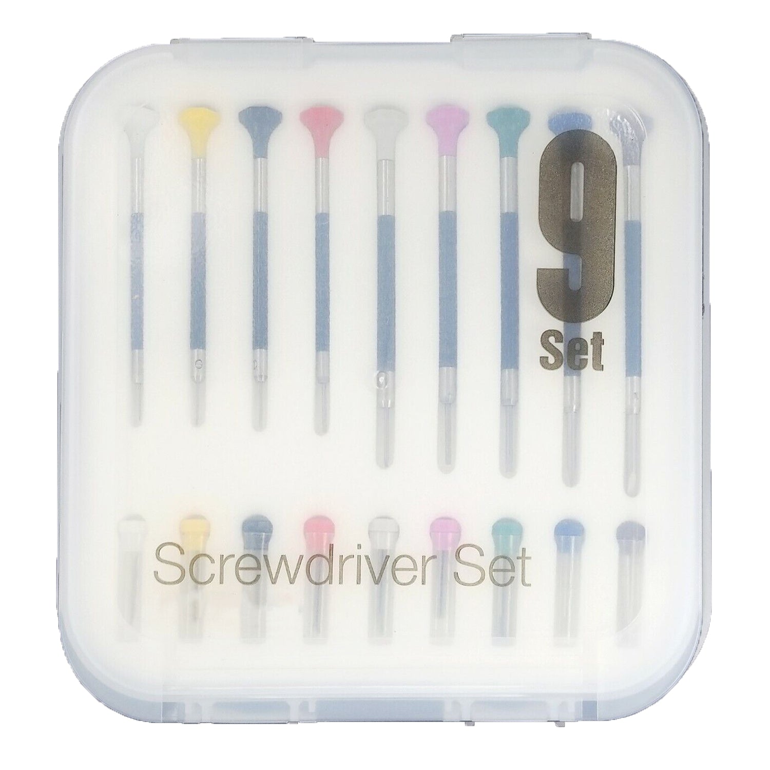 SD-550, Set of 9 Flat Head Screwdrivers with Spare Blades