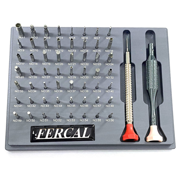 Fercal Screwdriver Alloy Set with 56 Pieces Professional Tool Kit For High End Watches