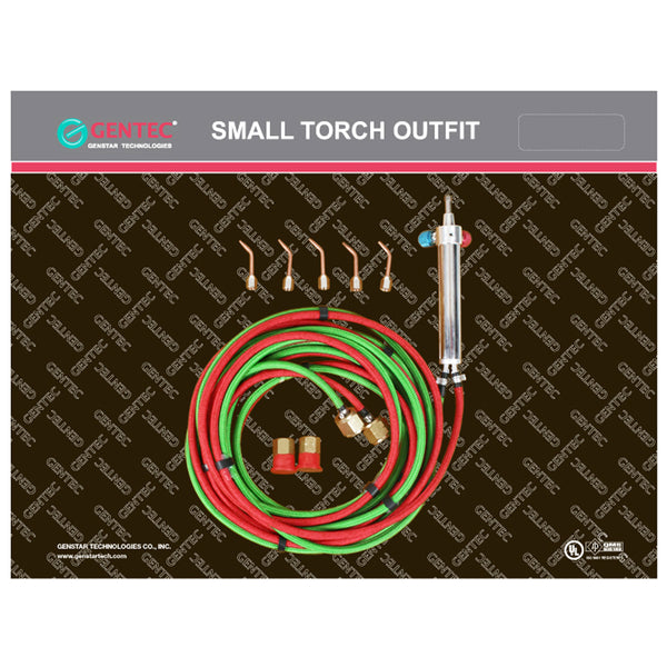 SO-801, Gentec Torch Basic Kit / Propane/Acetylene - 12' Hose w/ Tip #3-7 (Small Torch Kit)