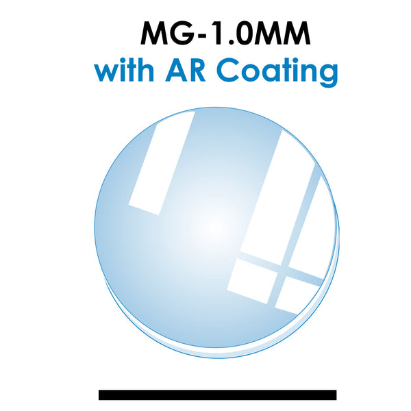 MG: 1.0mm Thickness Round Flat Mineral Glass Crystals with AR Coating