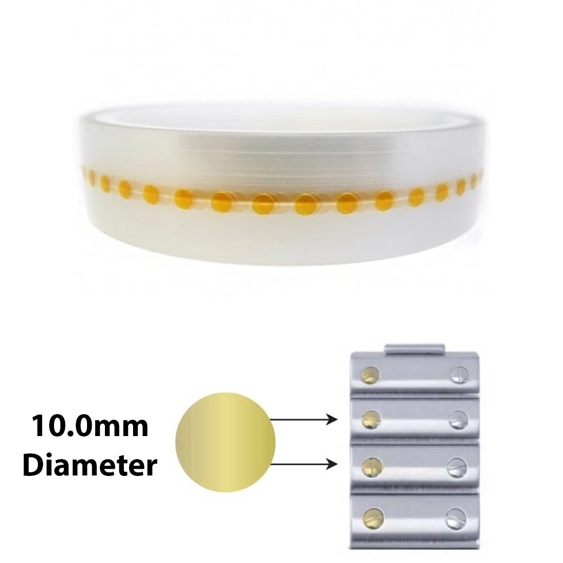 Amber Polyimide Protection Polishing Dots for Watch Bands (Packs of 2,000)