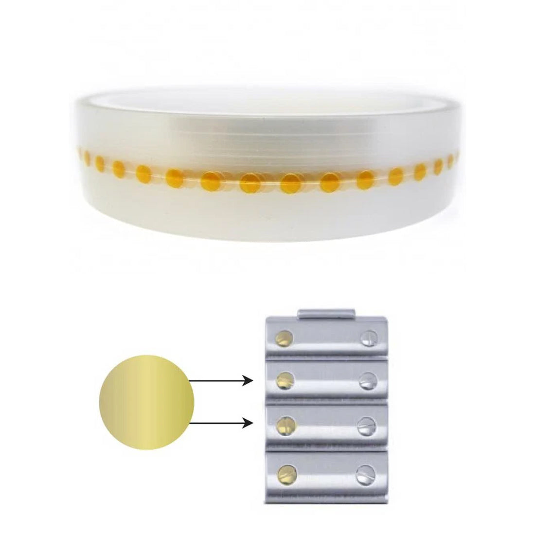 Amber Polyimide Protection Polishing Dots for Watch Bands (Packs of 2,000)
