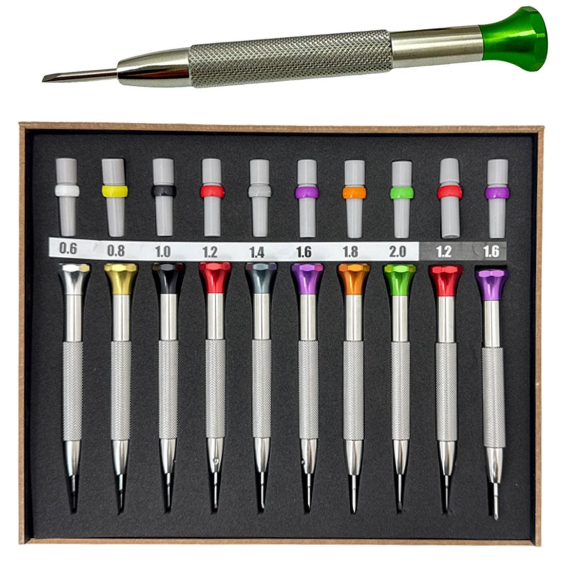 Set of 8 Flat-Screwdrivers Repair Tool Kith with 2 Bonus Phillips Screwdrivers
