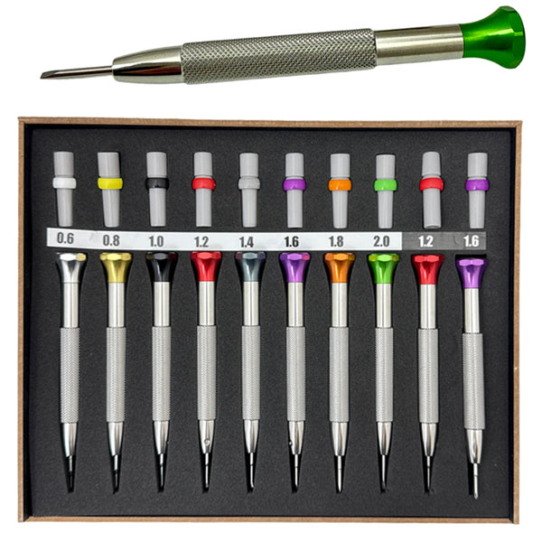 Set of 8 Flat-Screwdrivers Repair Tool Kith with 2 Bonus Phillips Screwdrivers