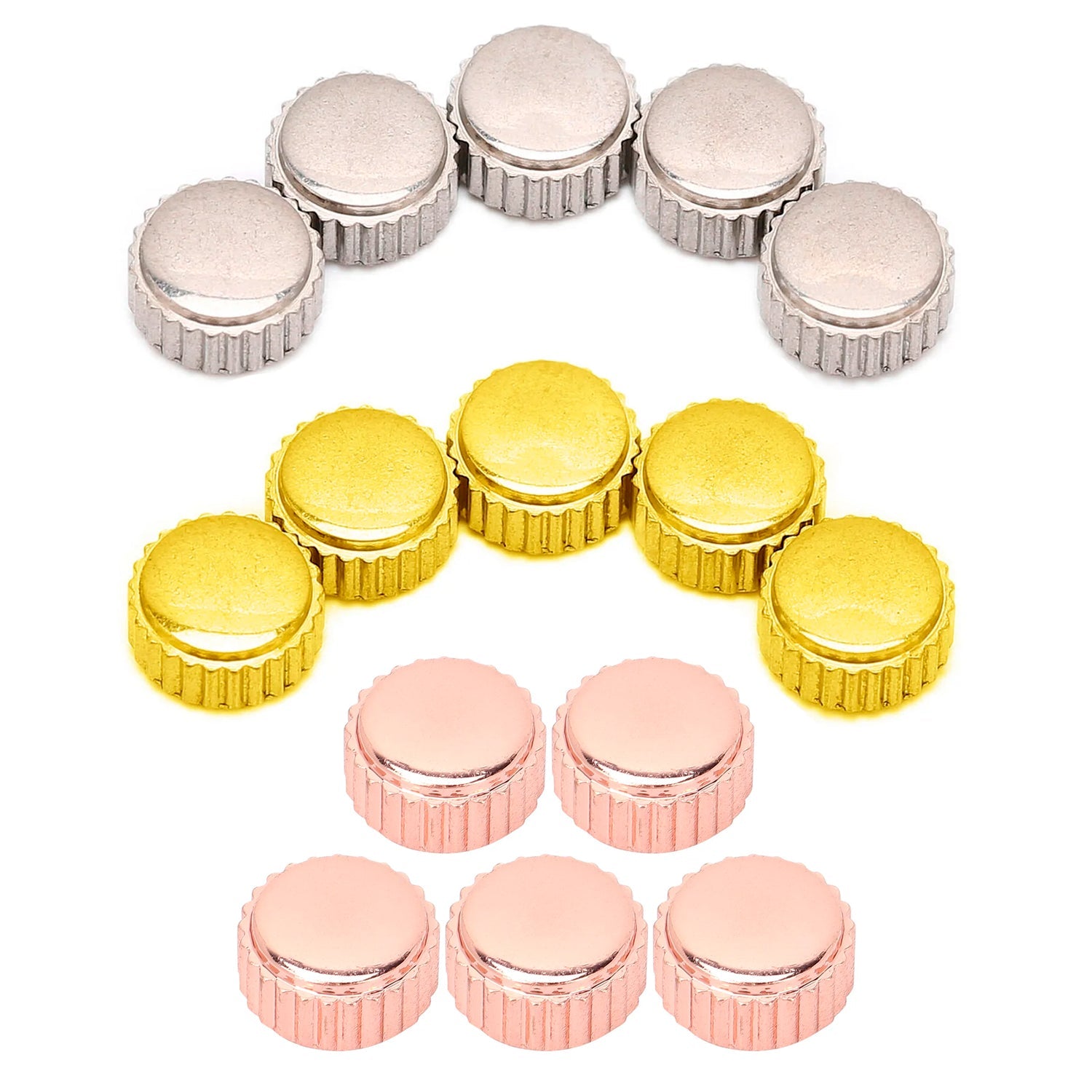 Micron Gold Waterproof Crowns in White, Rose and Yellow Gold (3.0mm - 6.5mm)