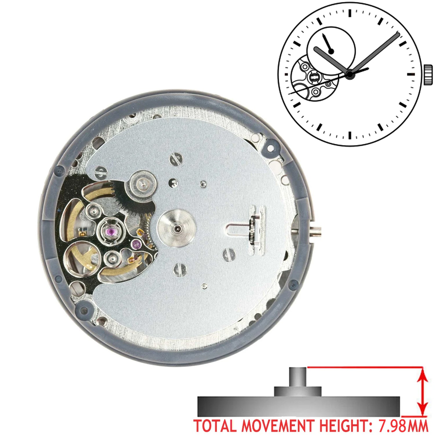 Seiko SII NH39A Japan Made Automatic Movement Ht. 7.98MM – Time