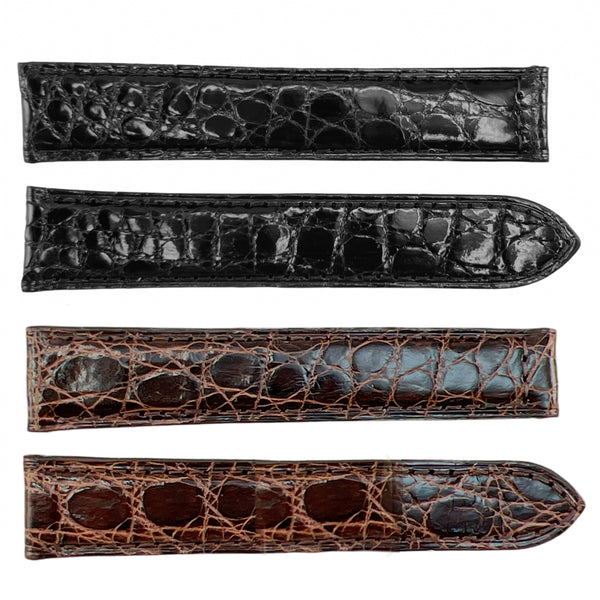 ROCHET ZRC No. 725 Crocodile Grain to fit Cartier Deployment Buckle Leather Straps(15mm~17mm)