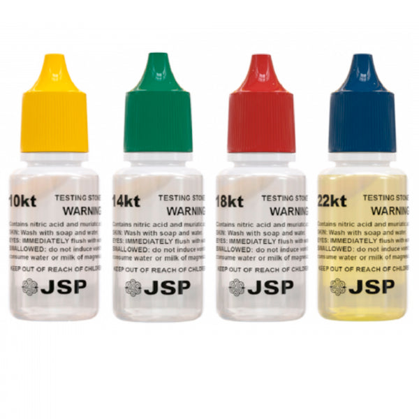 Gold Testing Acid JSP Bottles of 12 Grams (10k 14k 18k 22k 24k)