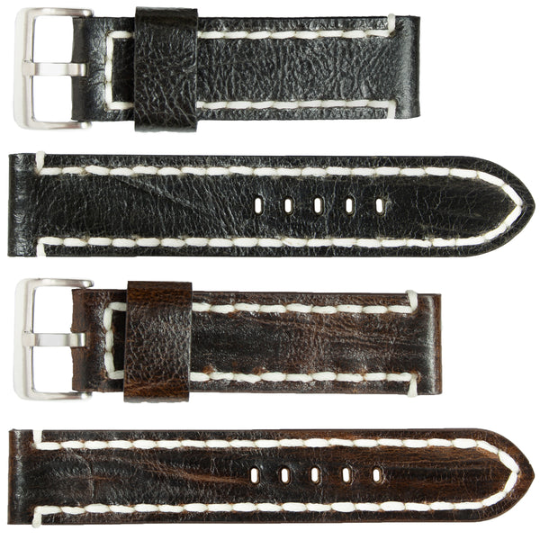 VSB No. 115 Cowboy Stripe Fine Leather Straps (22mm~24mm)