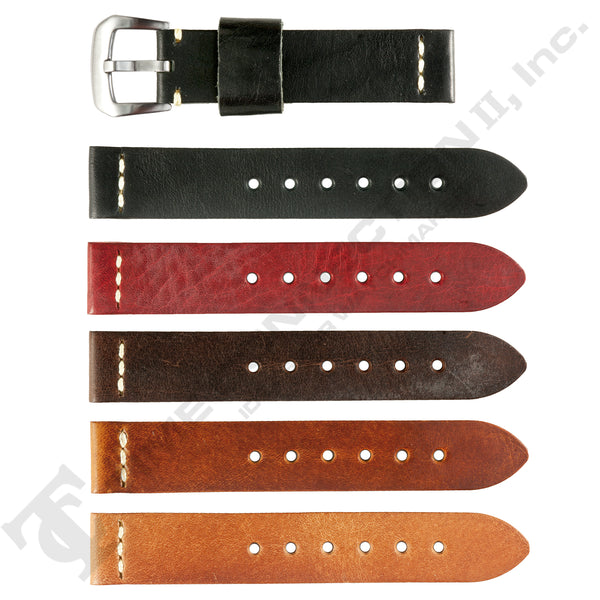 VSB No. 330 Vintage Watch Straps with Hand-Sewn Stitching (20mm - 22mm)