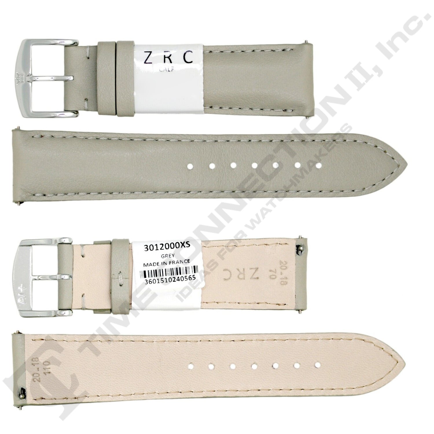 ZRC No. 301 Calfskin Grain Fine Leather Quick Release SHORT Straps (12mm~22mm)