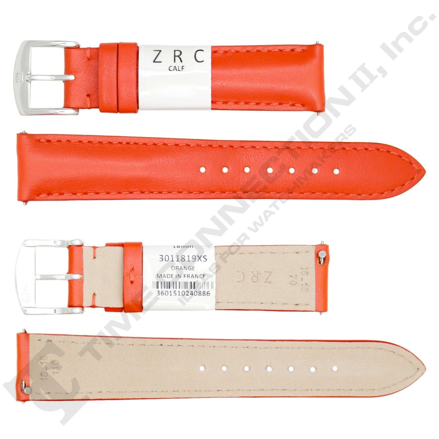 ZRC No. 301 Calfskin Grain Fine Leather Quick Release SHORT Straps (12mm~22mm)