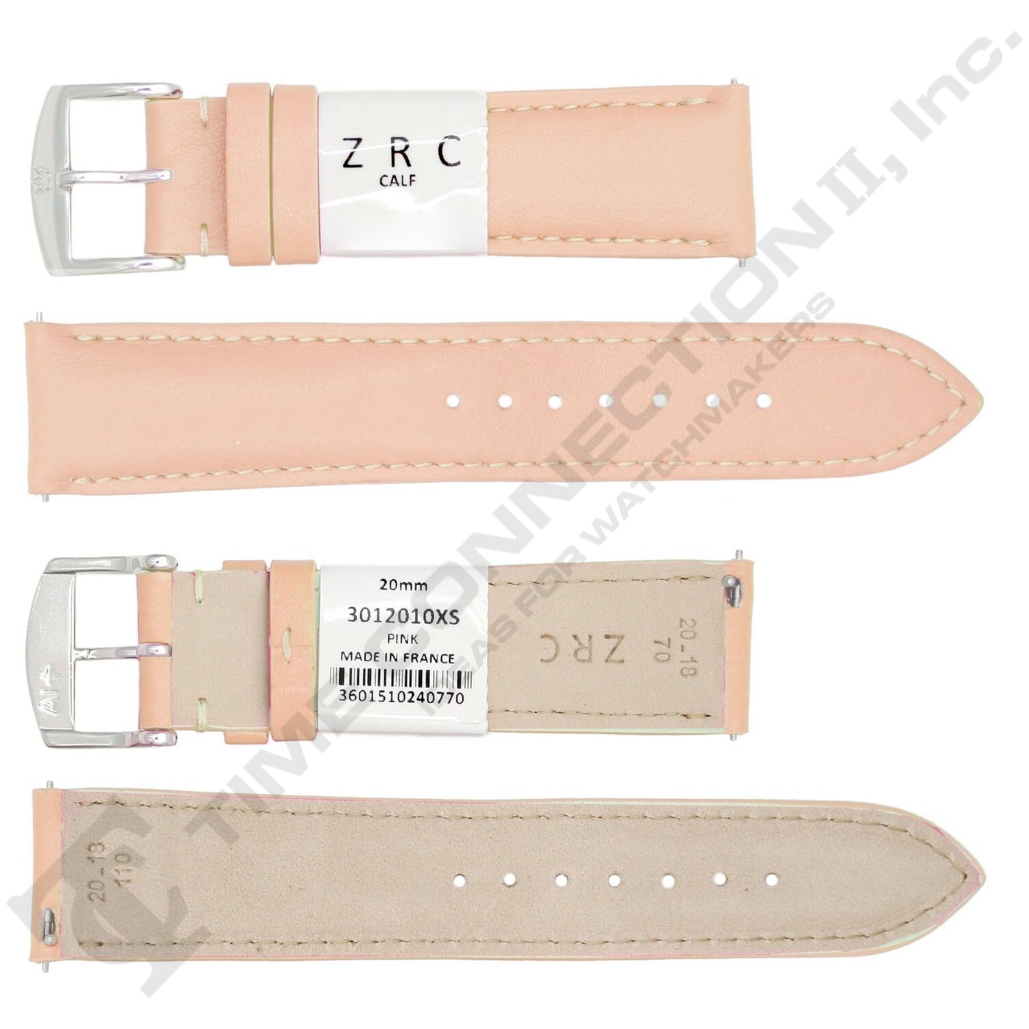 ZRC No. 301 Calfskin Grain Fine Leather Quick Release SHORT Straps (12mm~22mm)