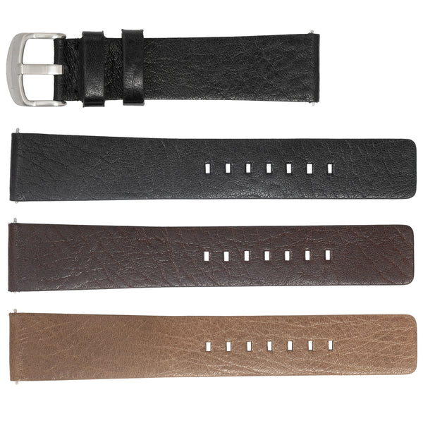 ROCHET ZRC No. 344 Cowhide Grain Fine QUICK RELEASE Leather Straps (20mm~24mm)