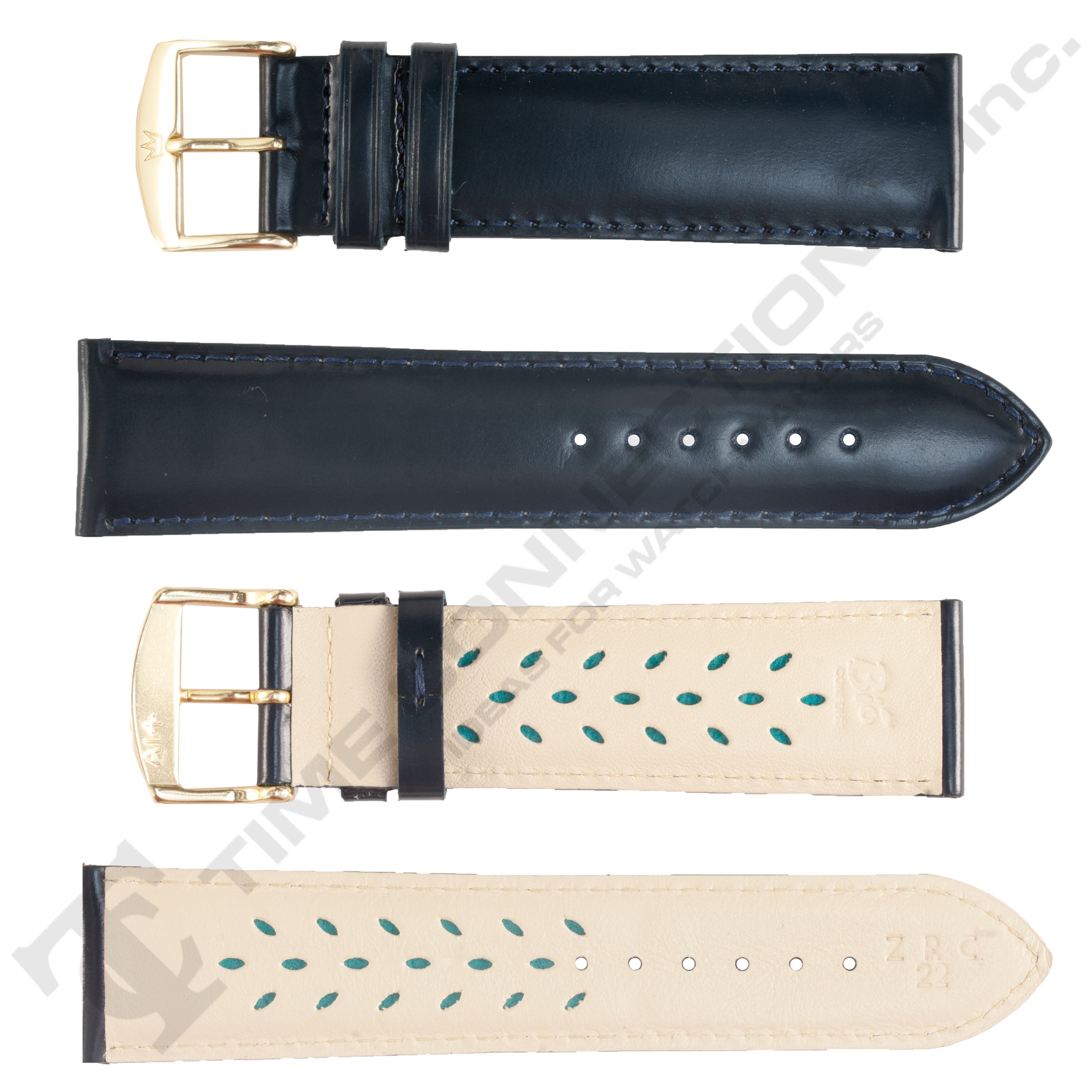 ZRC No. 503 Long Calfskin Grain Fine Leather AeroconfortStraps (12mm~30mm)