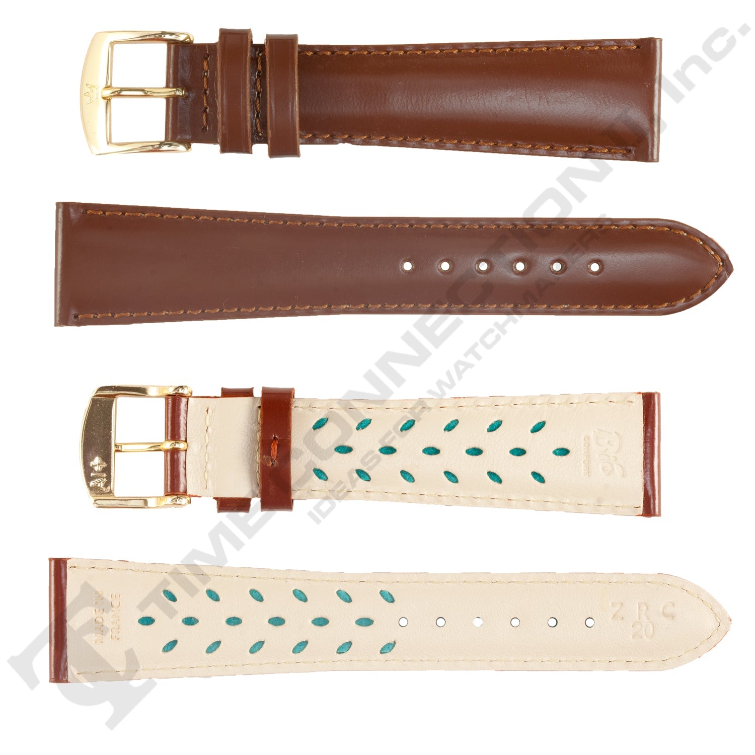 ZRC No. 503 Long Calfskin Grain Fine Leather AeroconfortStraps (12mm~30mm)