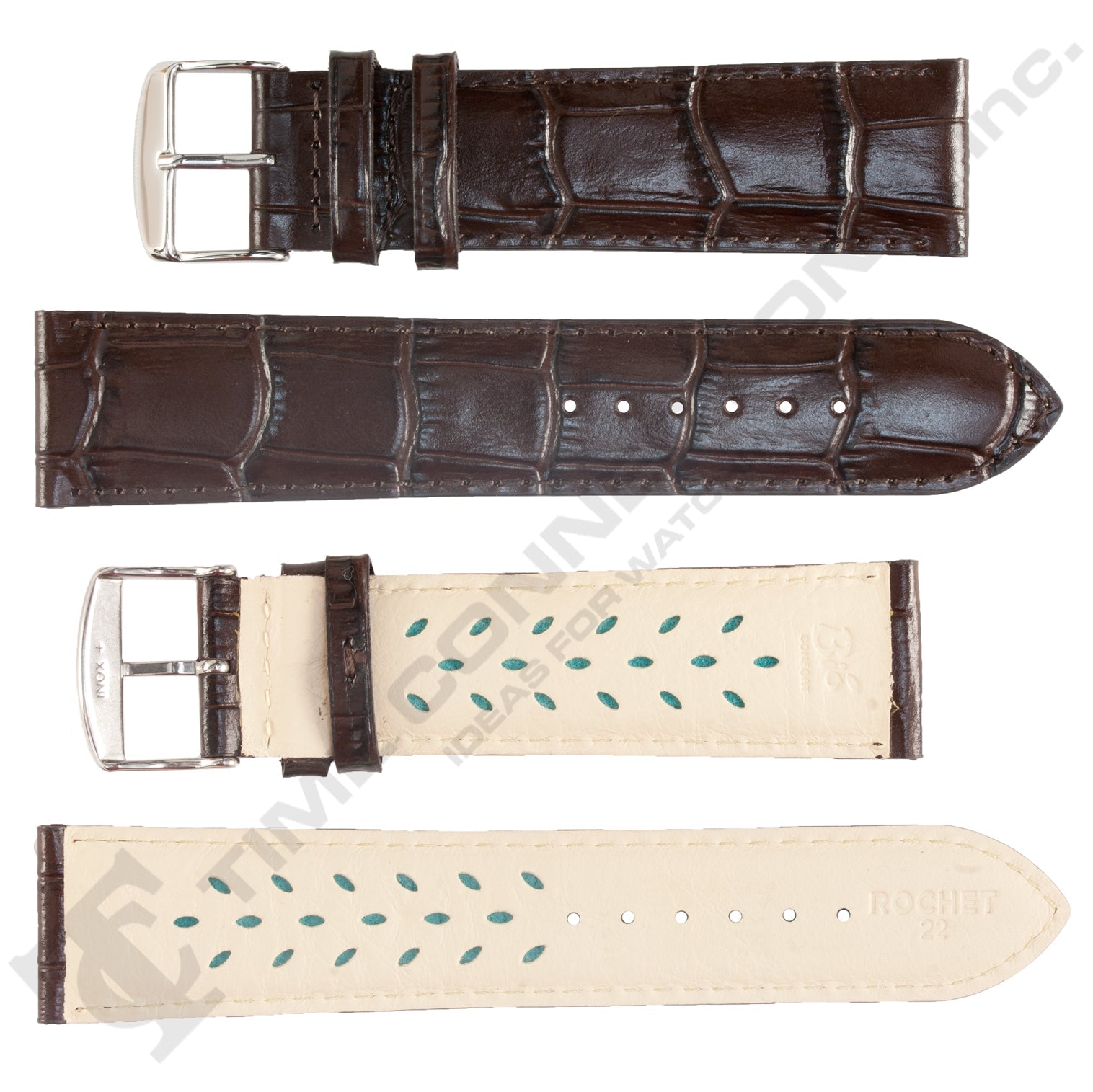 ZRC No. 519 Extra Extra Long Alligator Grain Fine Leather Aeroconfort Straps (10mm~22mm)