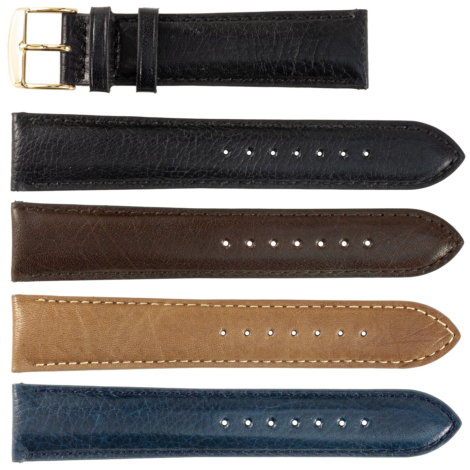 ZRC No. 534 Grained Cowhide Fine Leather Straps (14mm~26mm)
