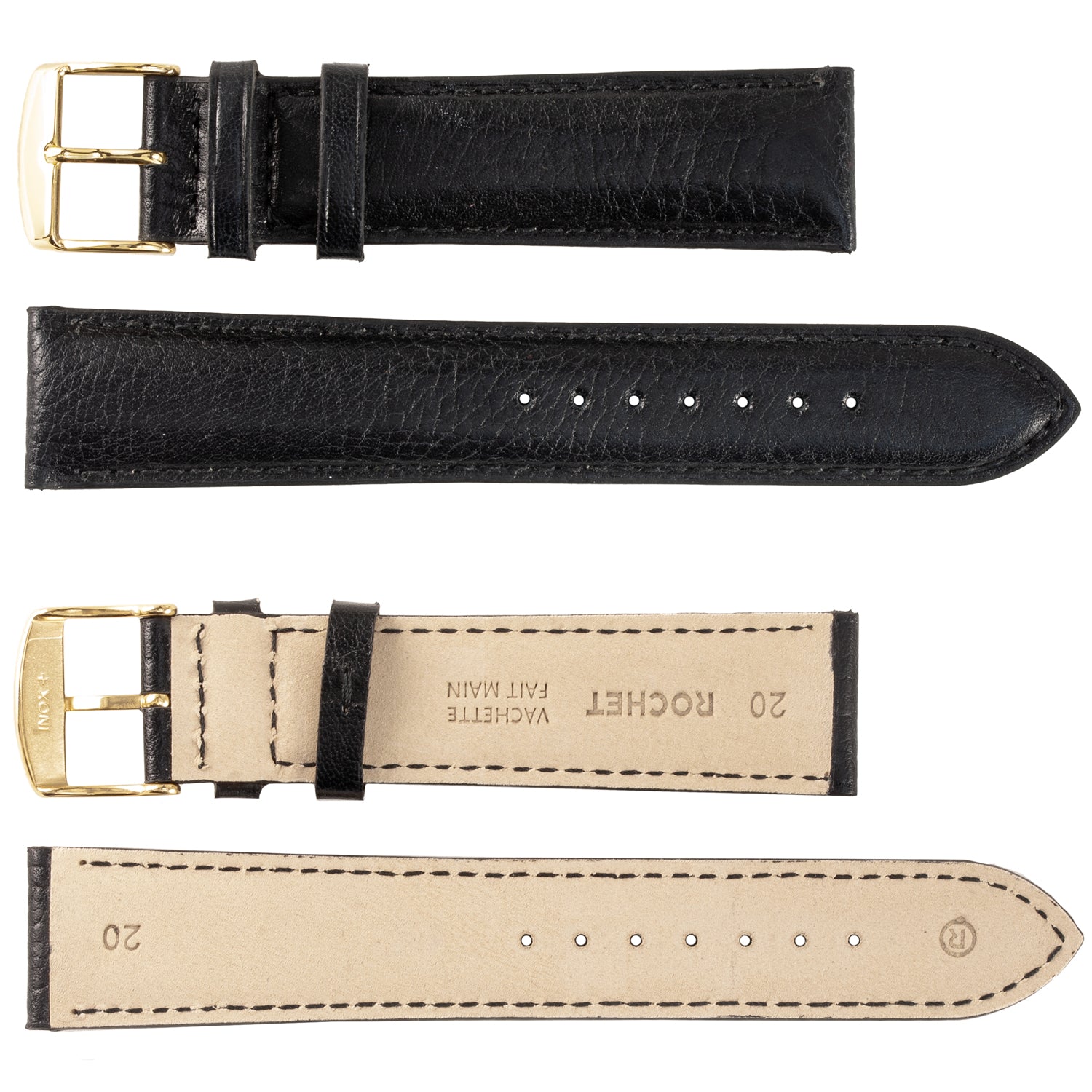 ZRC No. 534 Grained Cowhide Fine Leather Straps (14mm~26mm)