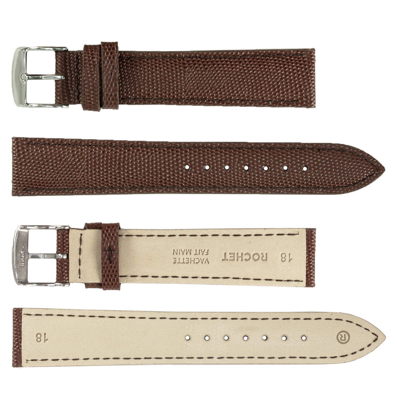 ROCHET ZRC No. 538 Lizard Grain Fine Leather Straps (10mm~20mm)