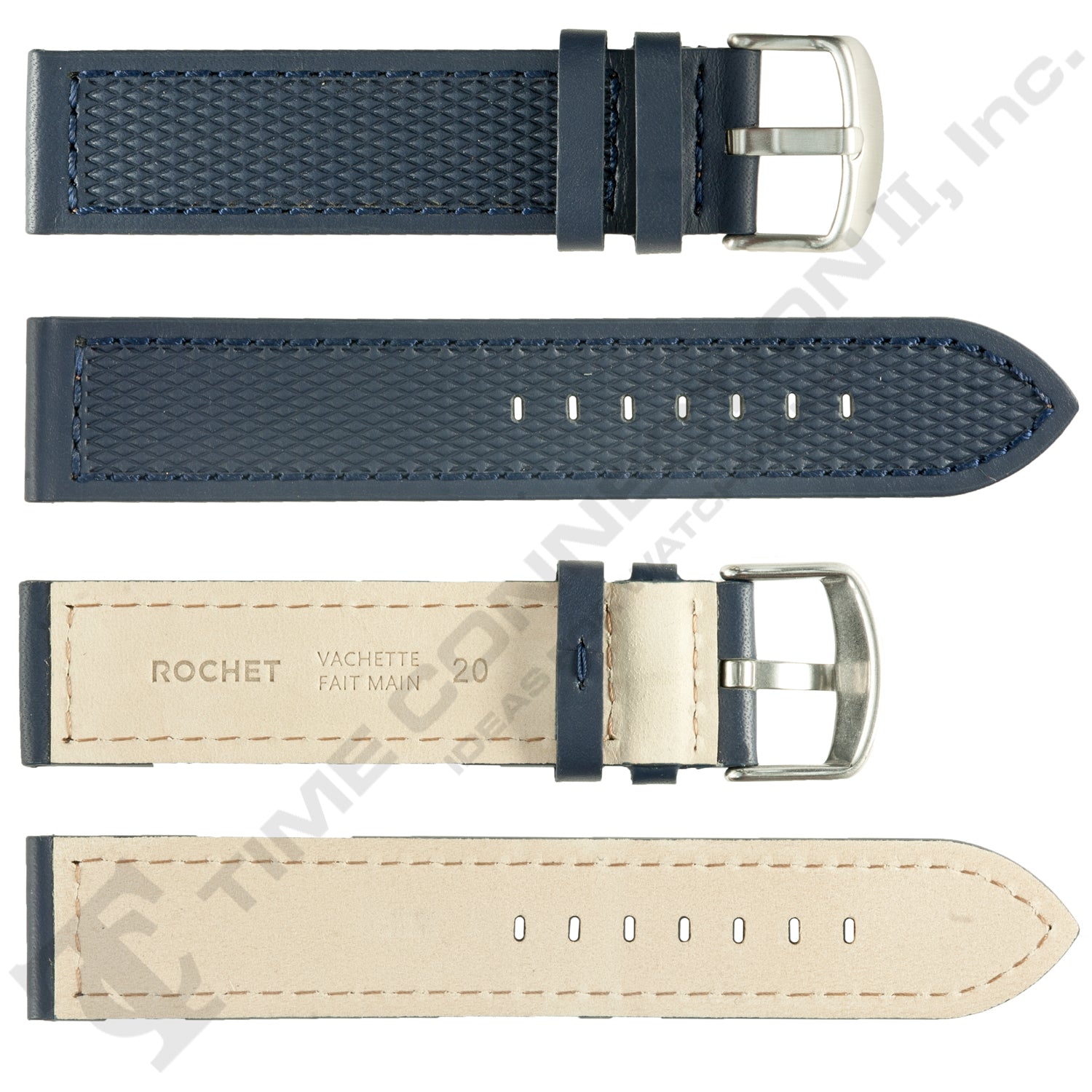 ROCHET ZRC No. 543 Neoprene Cowhide Grain Fine Leather Straps (18mm~22mm)
