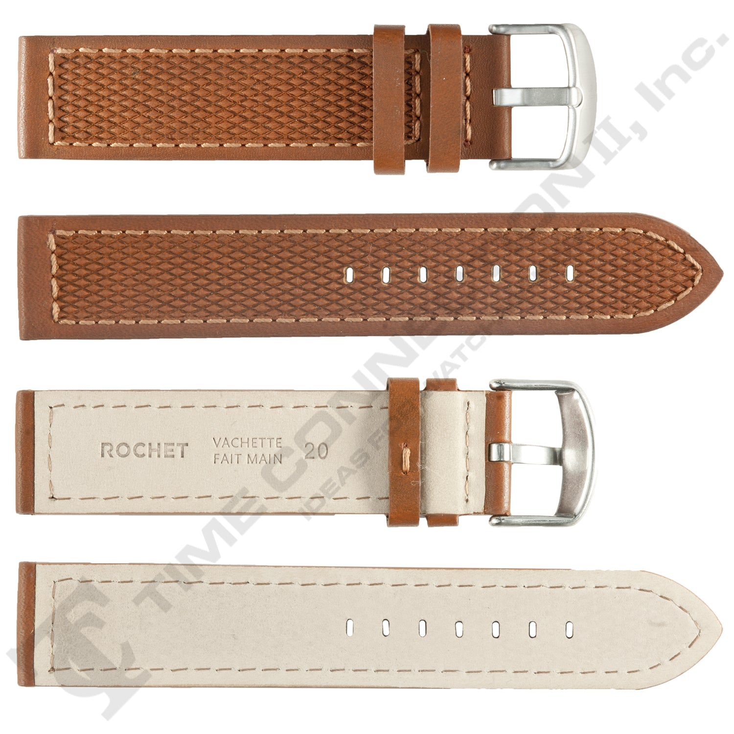 ROCHET ZRC No. 543 Neoprene Cowhide Grain Fine Leather Straps (18mm~22mm)