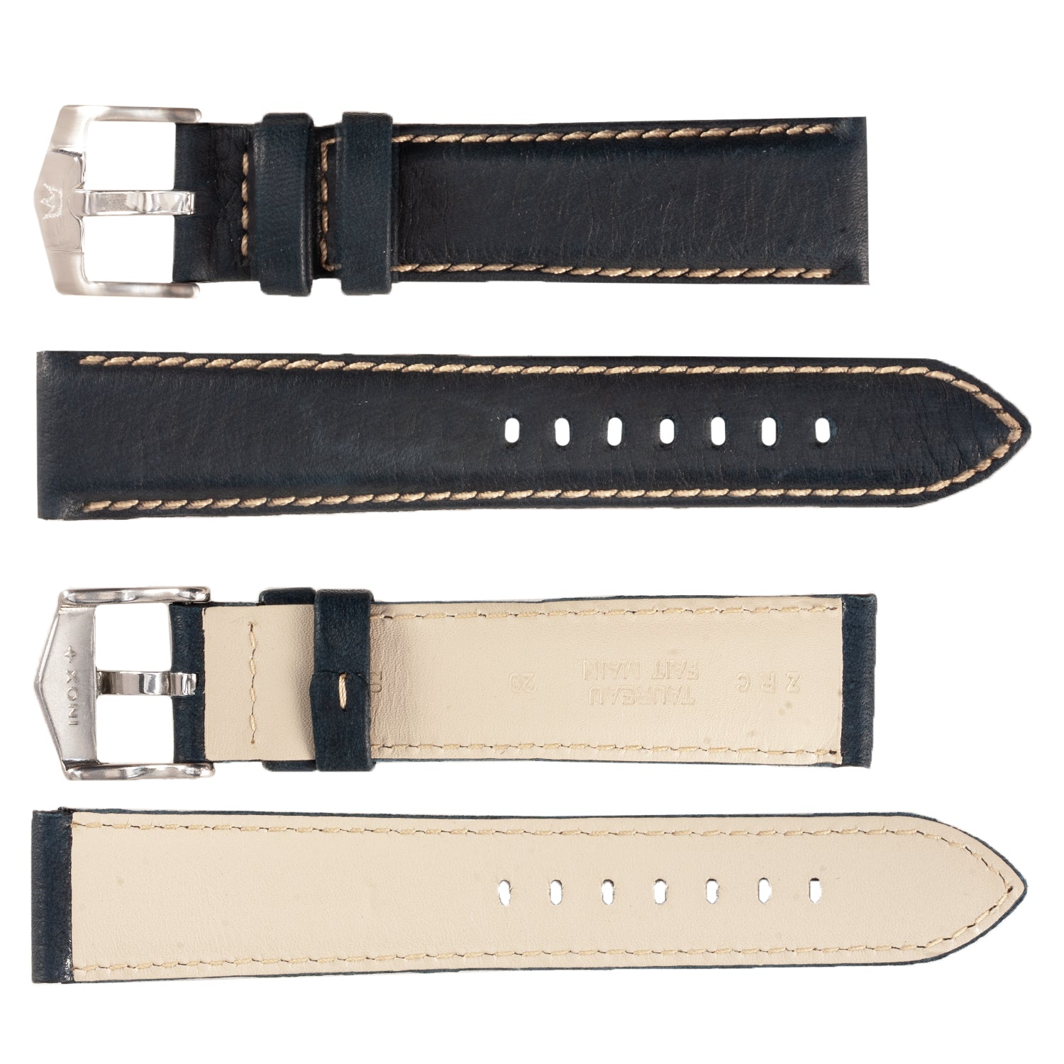 ZRC No. 552 Bull Fine Leather Straps with Contrast Stitching (16mm~24mm)