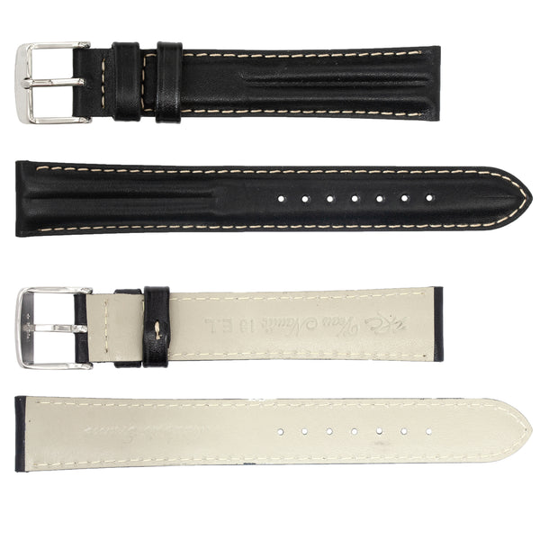 ZRC No. 553 Long Nautical Calfskin Fine Padded Leather Straps (18mm~20mm)