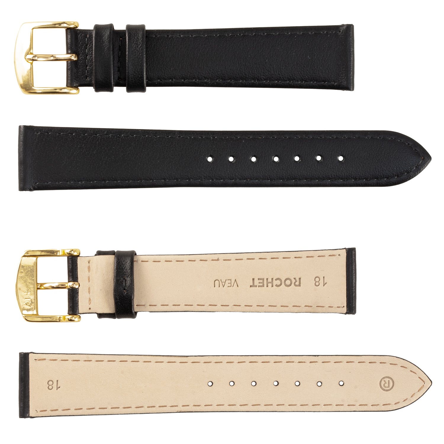 ROCHET ZRC No. 613 Smooth Calfskin Fine Leather Straps (10mm~22mm)