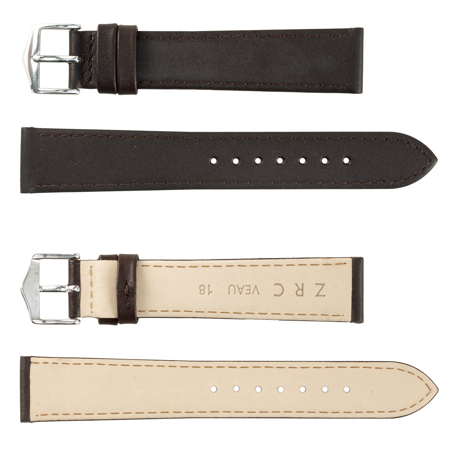 ZRC No. 613 Smooth Calfskin Fine Leather Straps (10mm~22mm)