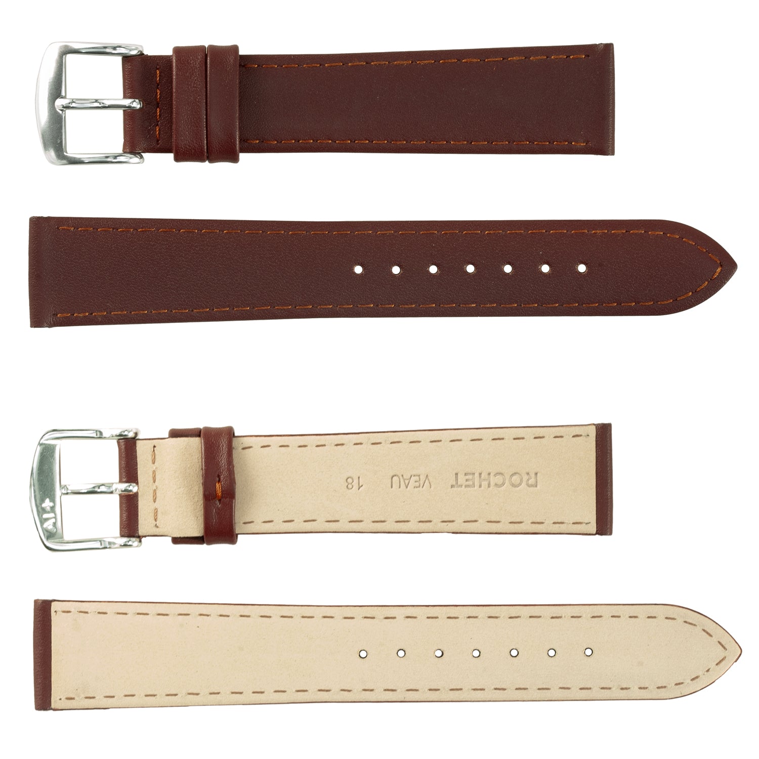ROCHET ZRC No. 613 Smooth Calfskin Fine Leather Straps (10mm~22mm)