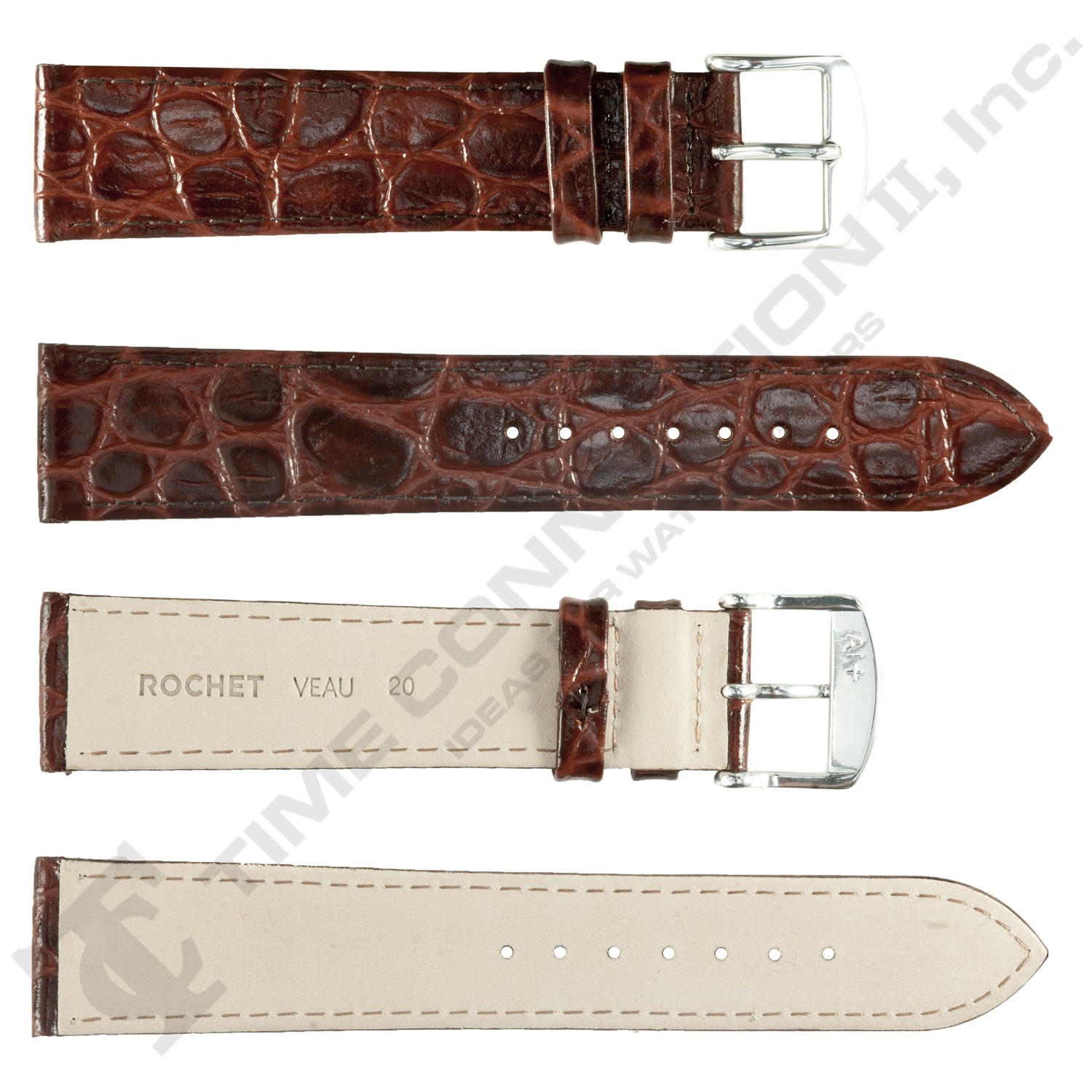 ROCHET ZRC No. 619 Crocodile Grain Fine Leather Straps (12mm~22mm)