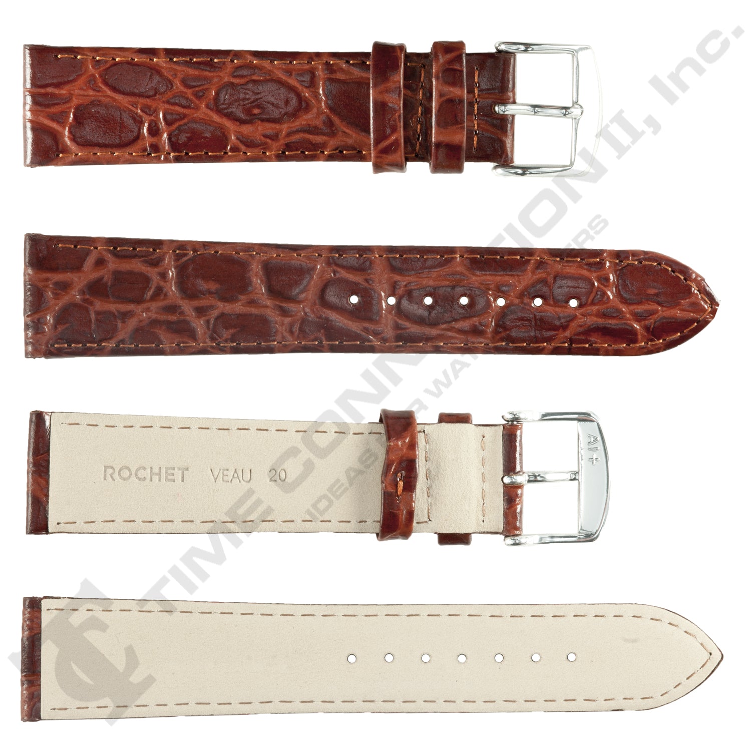 ROCHET ZRC No. 619 Crocodile Grain Fine Leather Straps (12mm~22mm)