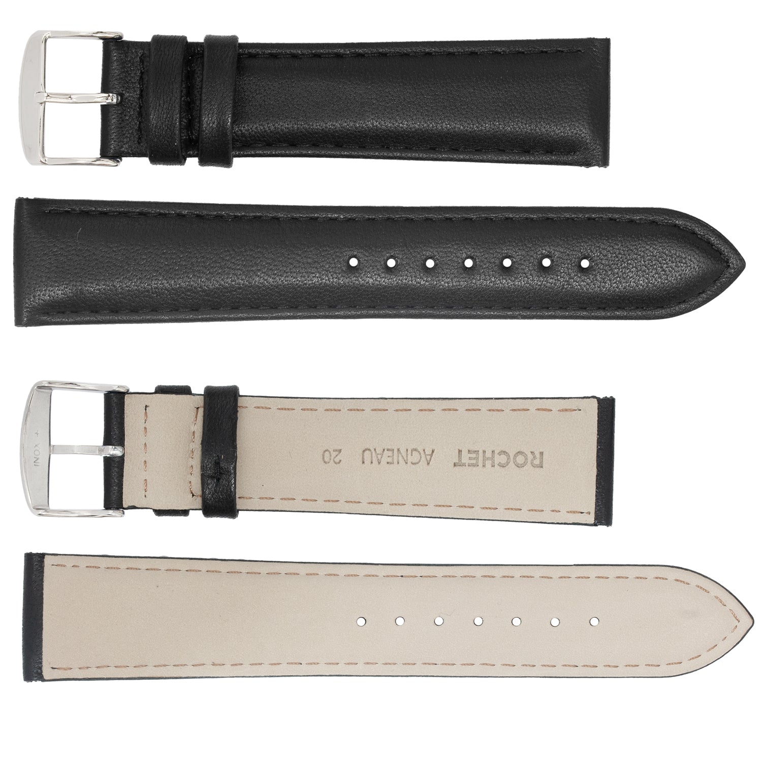 ROCHET ZRC No. 633 Long Lamb Padded Fine Leather Straps (12mm~22mm)