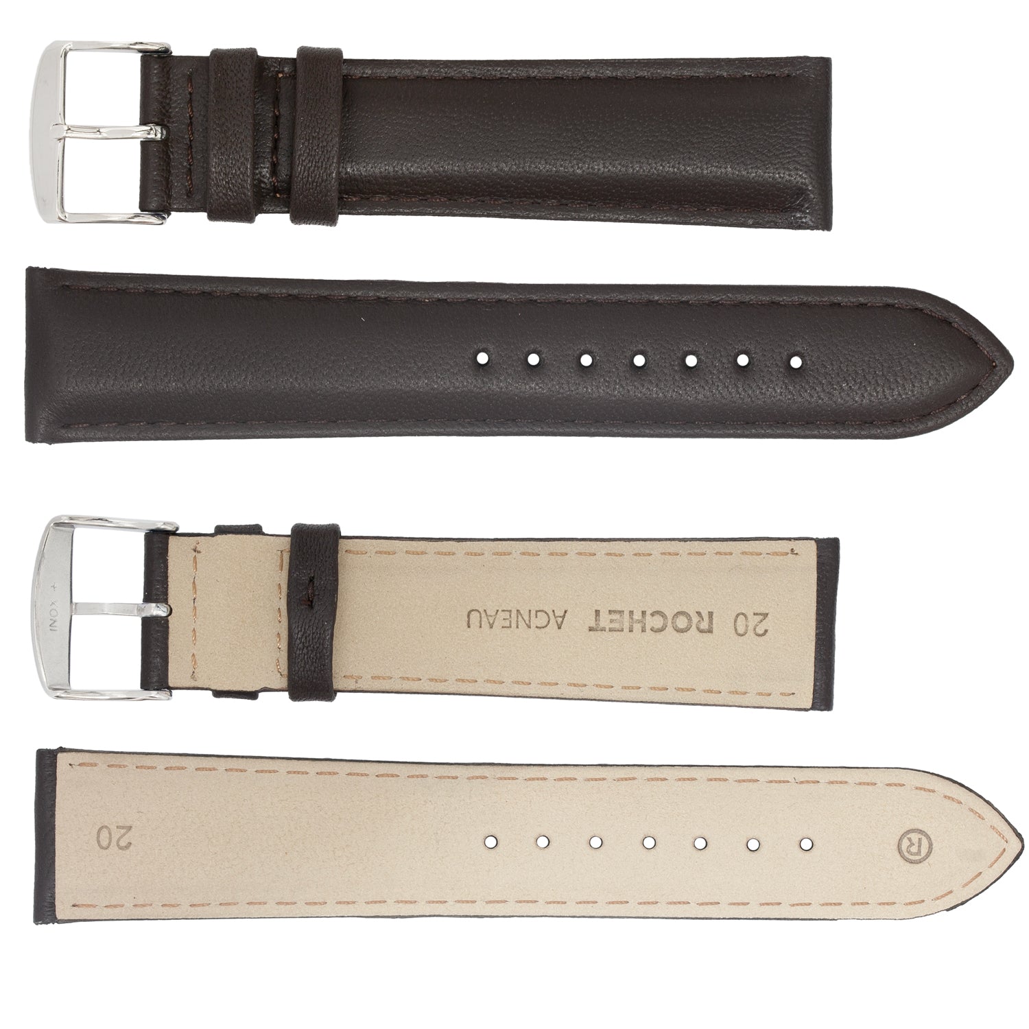 ZRC No. 633 Lamb Padded Fine Leather Straps (12mm~24mm)