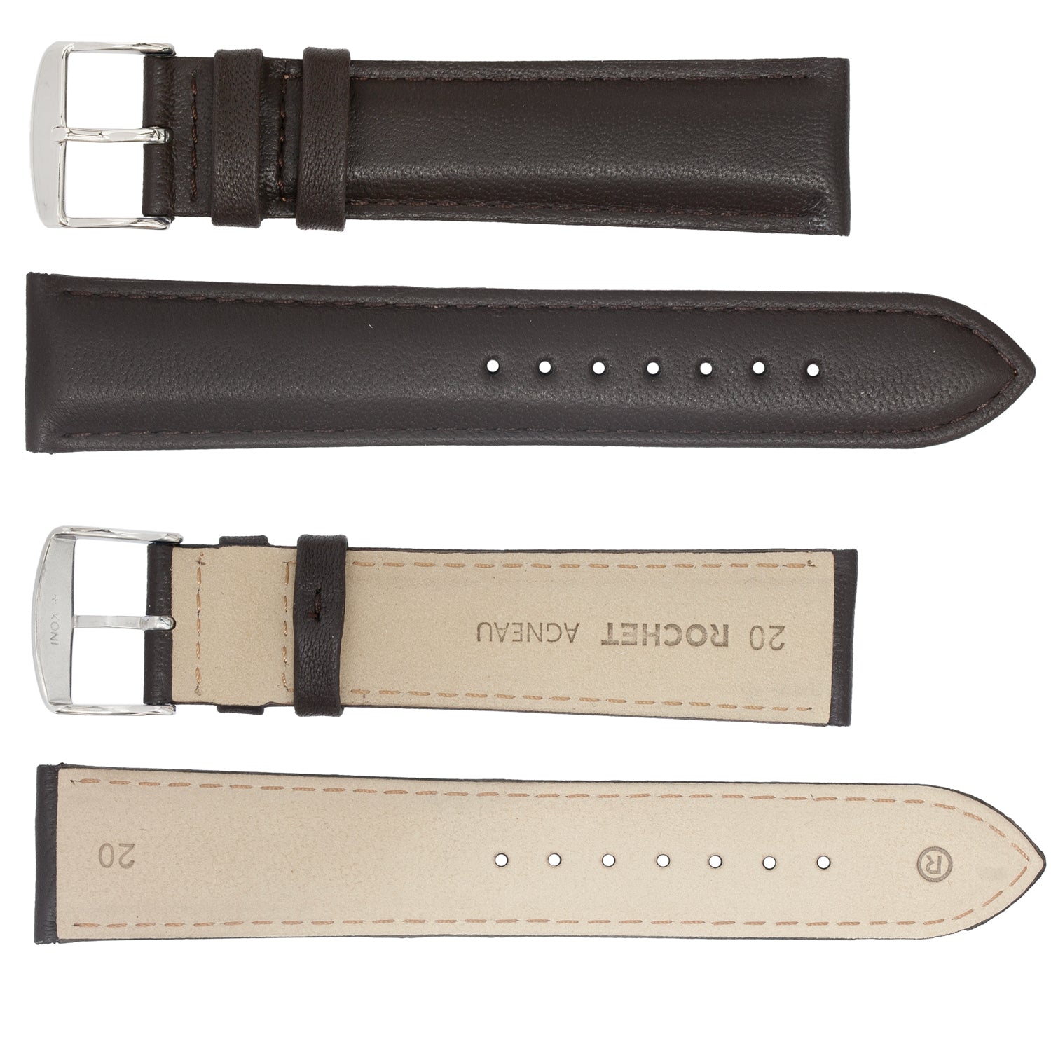 ROCHET ZRC No. 633 Long Lamb Padded Fine Leather Straps (12mm~22mm)