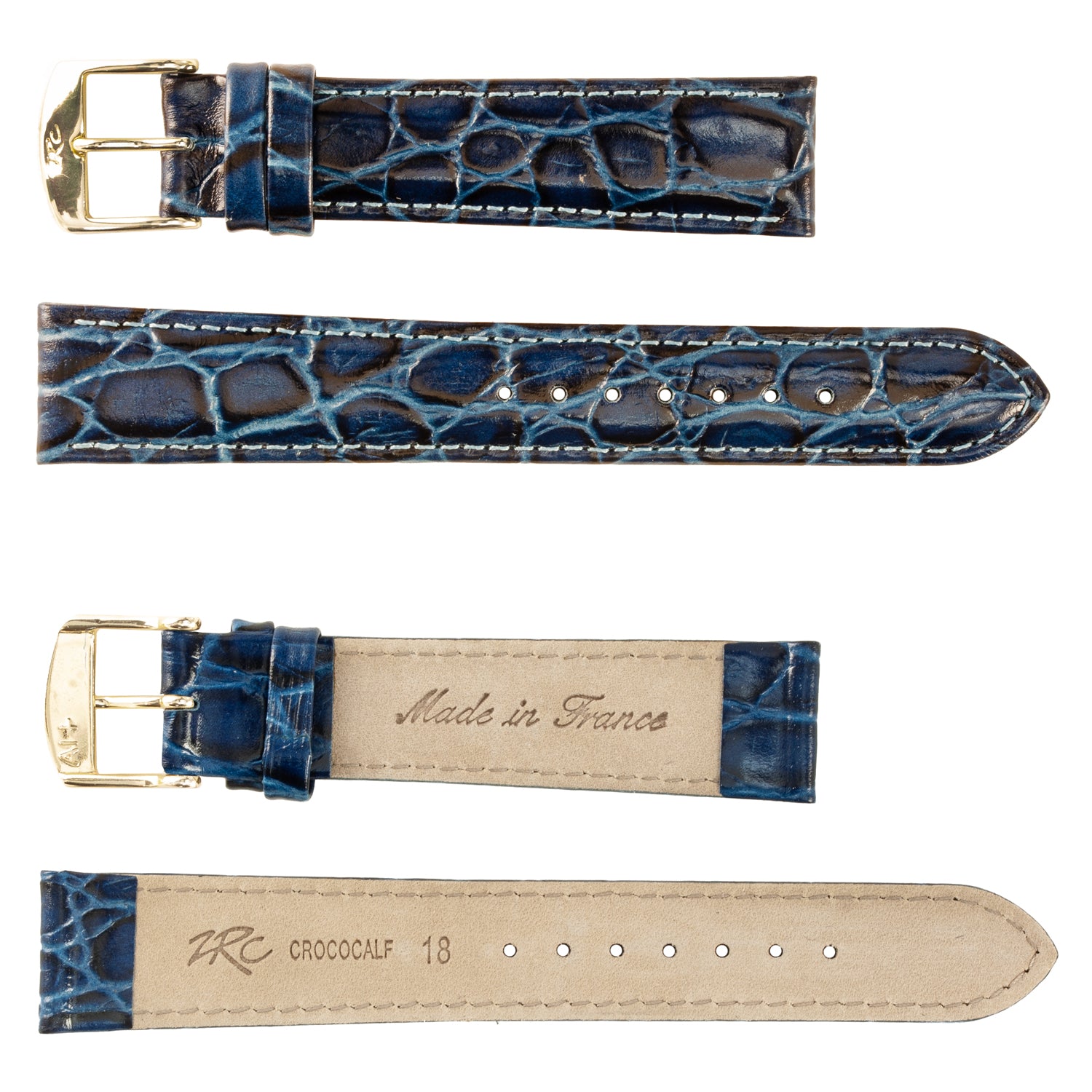 ROCHET ZRC No. 639 Crocodile Grain Fine Leather Straps (10mm~22mm)
